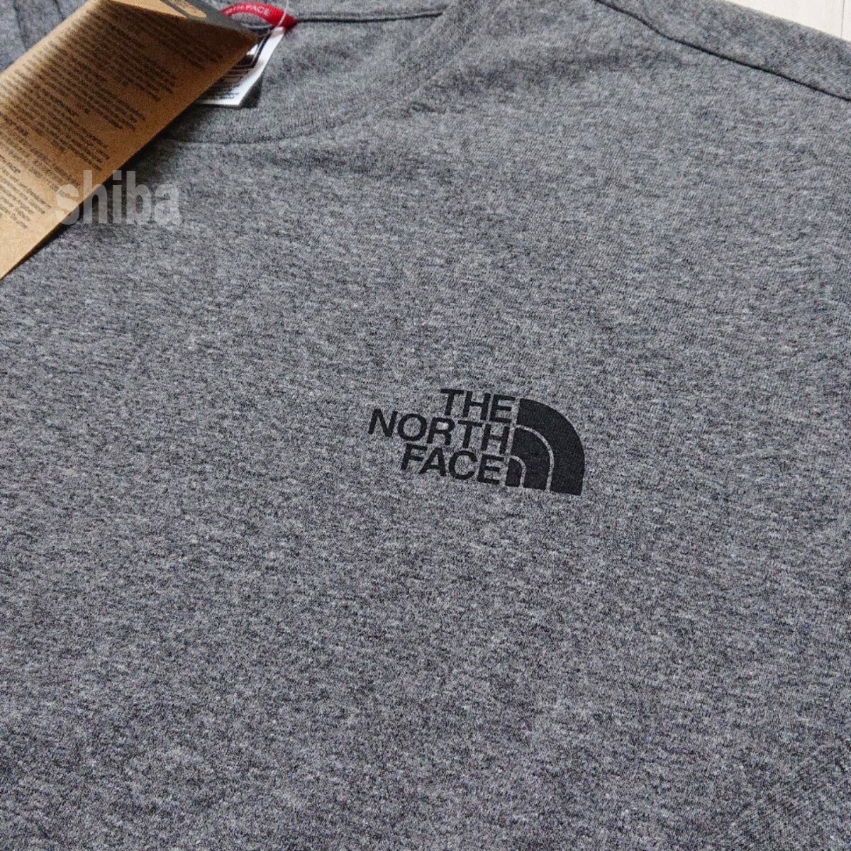 THE NORTH FACE ノースフェイス 長袖 ロンT ロング tシャツ トップス グレー 灰色 シンプルドーム 海外Sサイズ