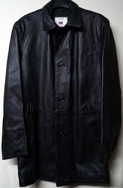 在庫処分大特価!!】 ◇MADE IN 黒◇ ラムレザーコート ITALY◇MISURI L