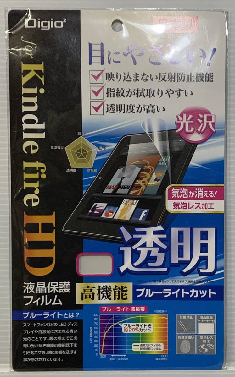 即決*送料210円*液晶保護フィルム Kindle fire HD用 ブルーライトカット 日本製ナカバヤシ株式会社_画像1