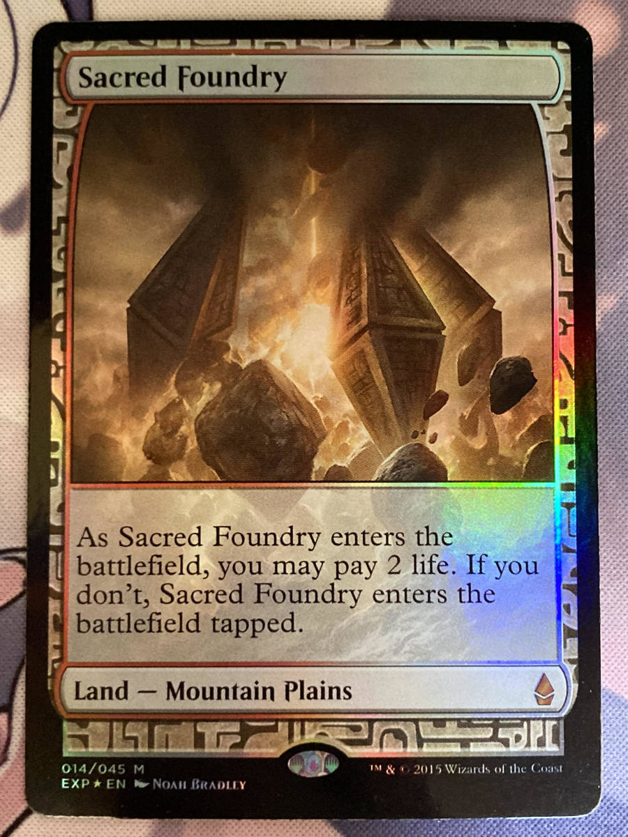 MTG　《聖なる鋳造所/Sacred Foundry》【foil】　EXP　英語_画像1