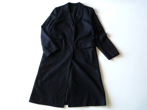 コレクション使用 MARGERT HOWELL マーガレットハウエル RELAXED CITY COAT ウール ロングチェスターコート 2 ネイビー 定価96120円 MHL._画像2