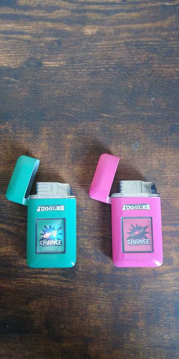 ジャグラー ターボライター&ストラップ ピンク グリーン 3点