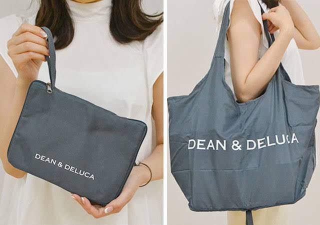 2点セット☆DEAN&DELUCA レジカゴバッグ 保冷ボトルケース　グレー　2021新色 エコバッグ