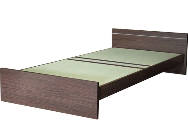 畳ベッド ダブルサイズ 床面高さ調整可能 タタミベッド パネルデザイン