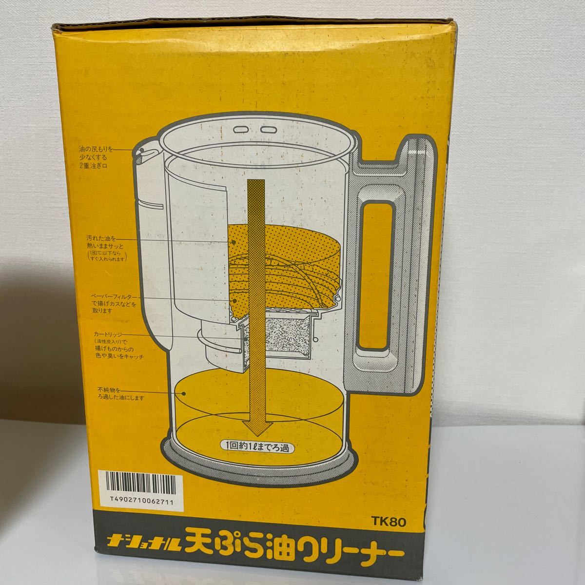 オイルクリーナー　油こし器　天ぷら油クリーナー　オイルポット　レトロ　ナショナル　未使用品