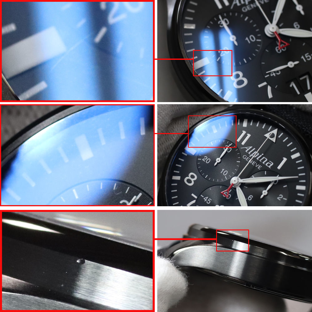 Alpina アルピナ スタータイマー パイロット AL372X4S26 AL372B4FBS6 メンズ 腕時計 Qz SS ナイロン 革 黒文字盤_画像7