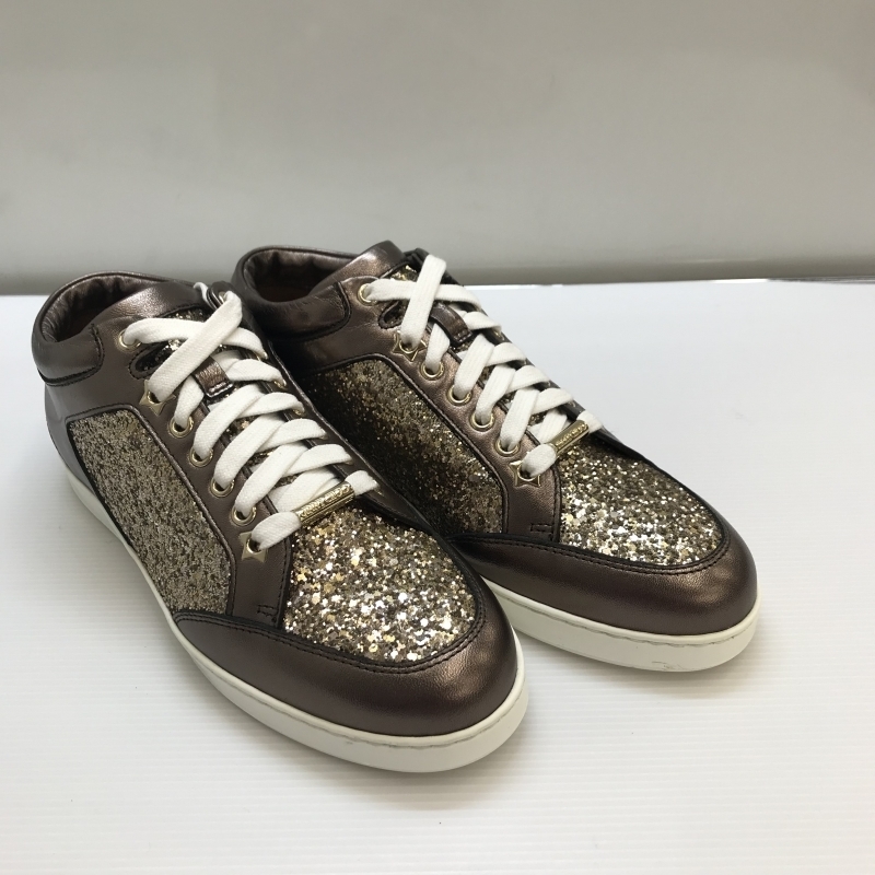 未使用に近い Jimmy Choo ジミーチュウ グリッタースニーカー