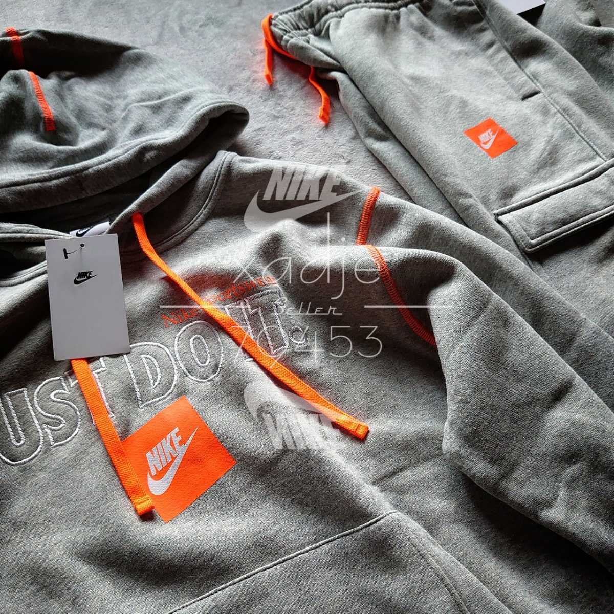 日本産日本産NIKE ナイキ スウェットパーカー グレー セットアップ