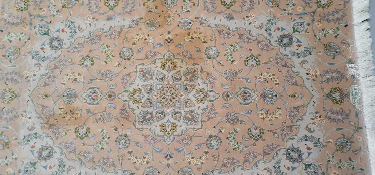 綺麗ペルシャ絨毯 手織り ウール ケルマン産 サイズ170cm×110cmアンティーク家具 _画像10