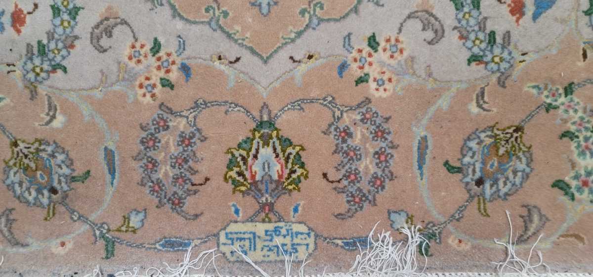 綺麗ペルシャ絨毯 手織り ウール ケルマン産 サイズ170cm×110cmアンティーク家具 _画像2