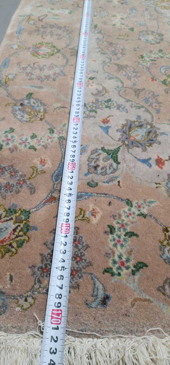 綺麗ペルシャ絨毯 手織り ウール ケルマン産 サイズ170cm×110cmアンティーク家具 _画像7