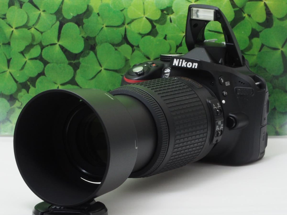 美品】スマホへ転送も可能 高画質Nikon D3300望遠レンズ フード付で