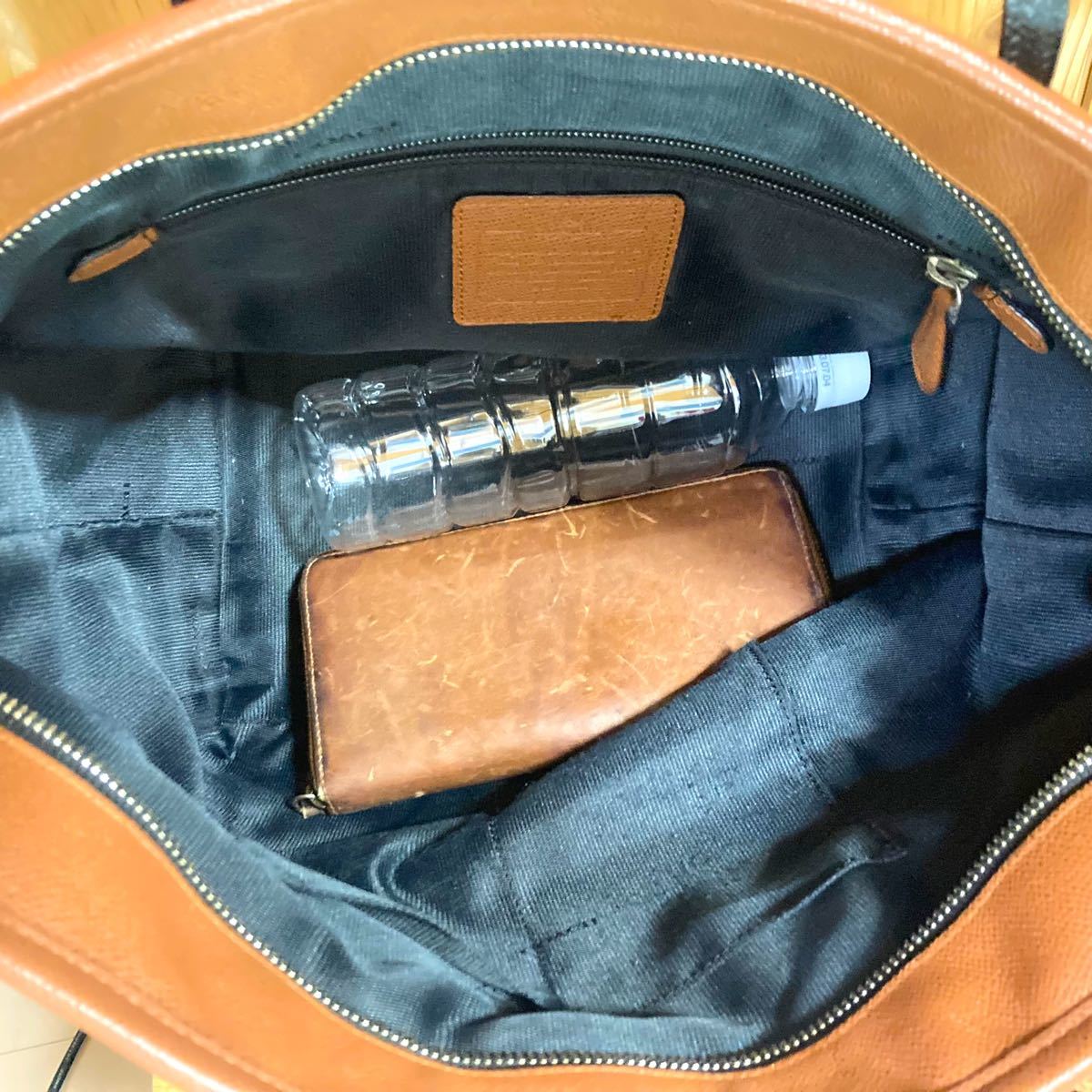 【A4収納可】COACH コーチ トートバッグ ビジネスバッグ 本革 オールレザー ロゴ 通勤バッグ ユニセックス 茶色 保存袋
