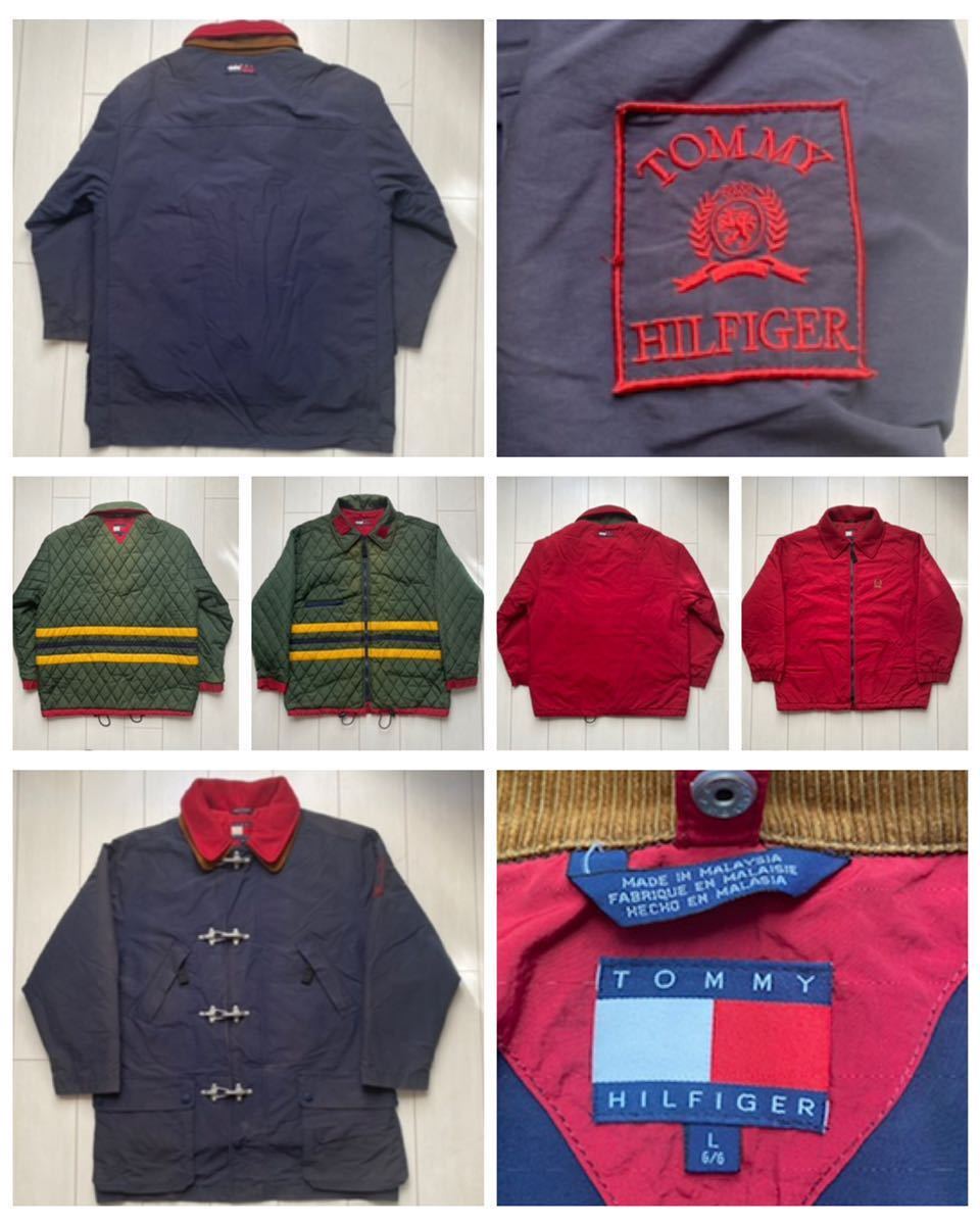 送料無料 90s vintageビンテージ  hilfiger トミー ヒルフィガー 4way fireman ファイアーマン ファイヤーマン ジャケット NAVY 紺 XL