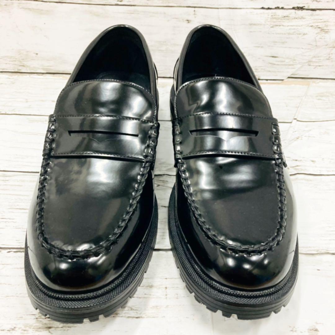 ZARA ザラ コインローファー 26cm ブラック 黒 ローファー EU42 ZARA ザラ コインローファー 26cm ブラック 黒 ローファー EU42