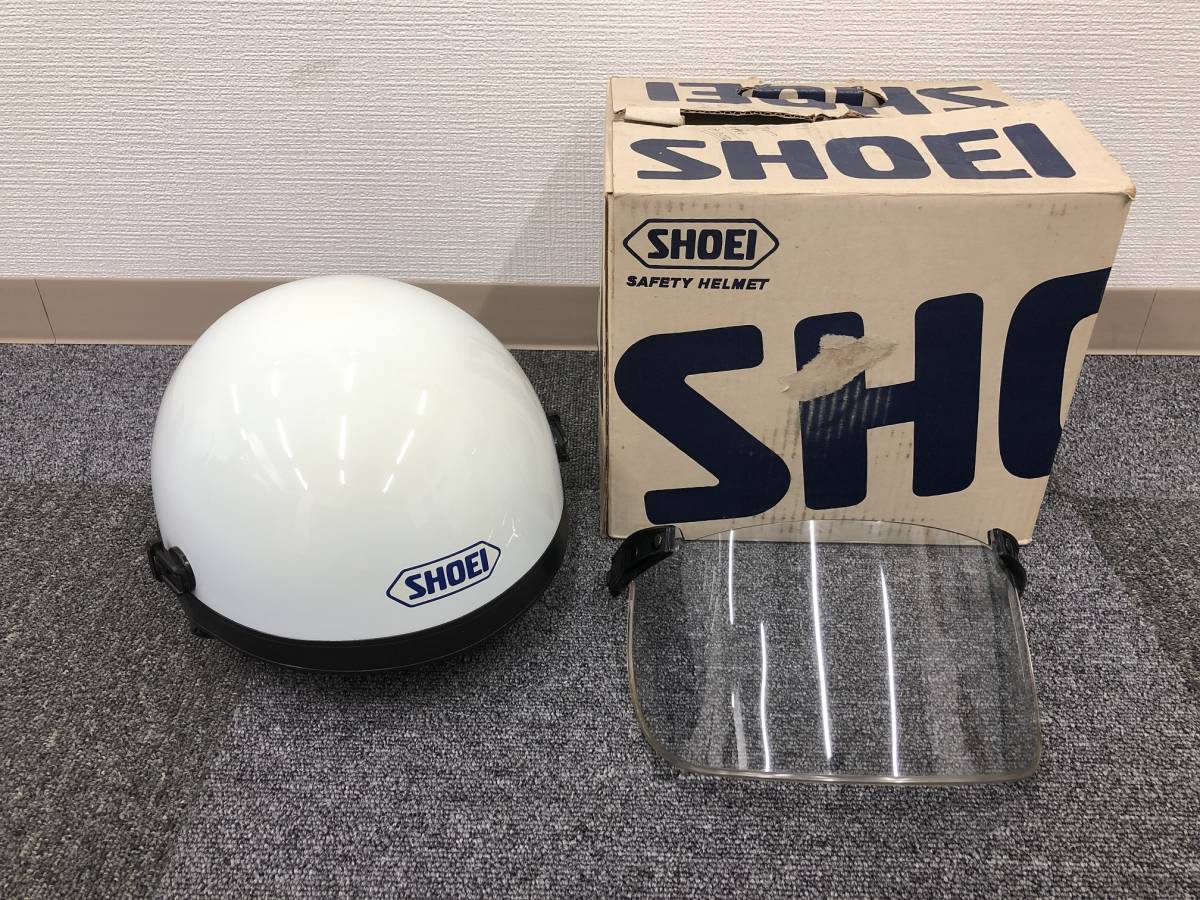 希少 SHOEI ビンテージ ヘルメット 半ヘル 半キャップ サイズ XL 当時 ...