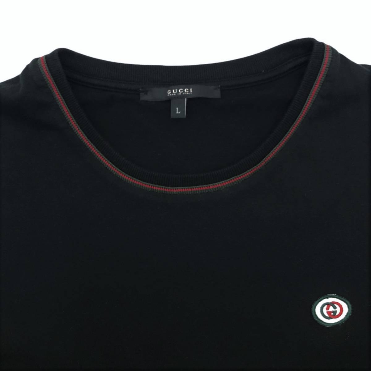 GUCCI グッチ Tシャツ ロンT GG ロゴ ブラック シェリーライン クルー