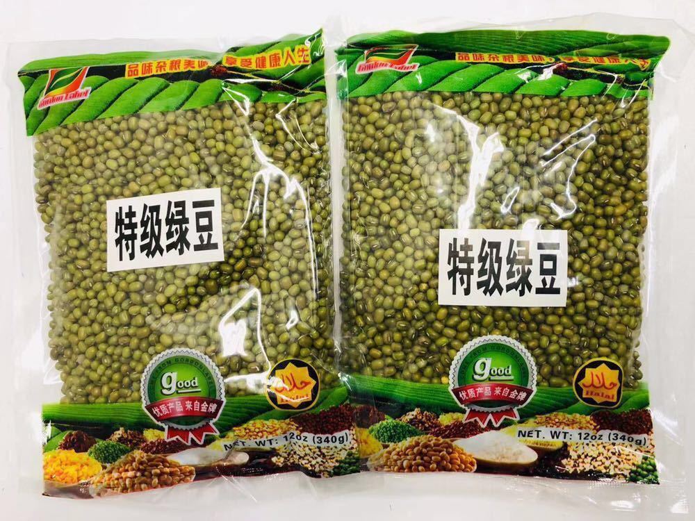 緑豆 リョクトウ 天然緑色食品 ムング豆 340g X 2袋_画像1