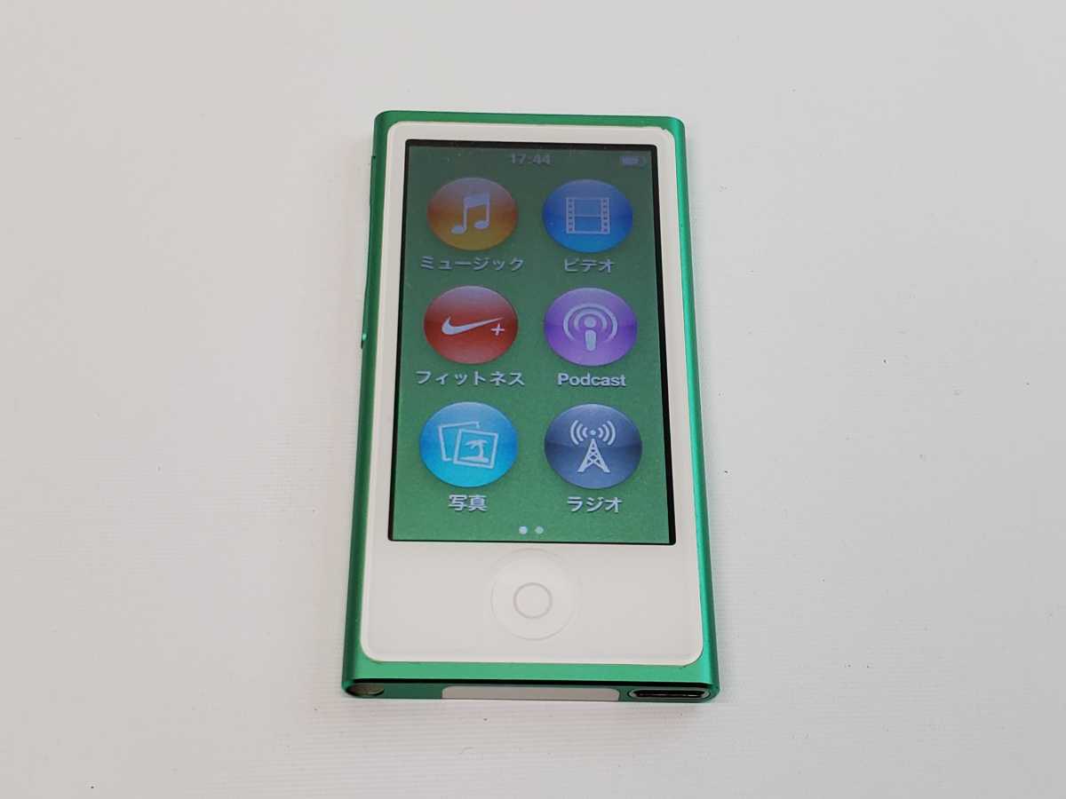 超美品 iPod nano 激安通販の 【楽ギフ_のし宛書】 第7世代 16GB グリーン 動作品 本体 #40128