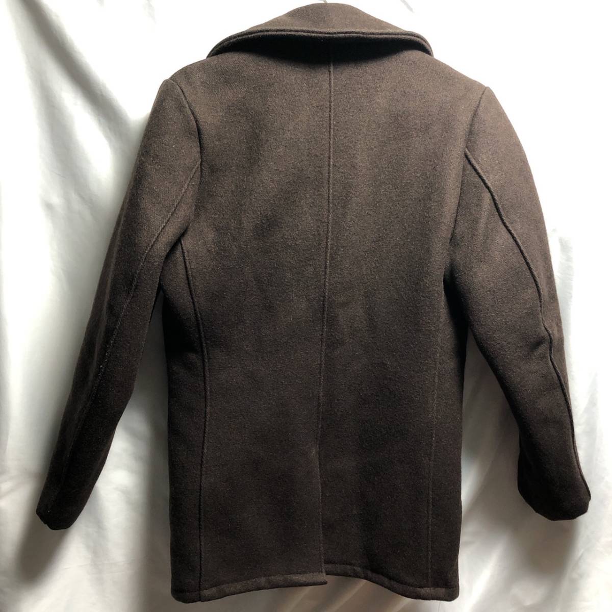 90年代ビンテージ SCHOTT U.S.74ON PEA JACKET MADE IN USA 34 茶_画像4