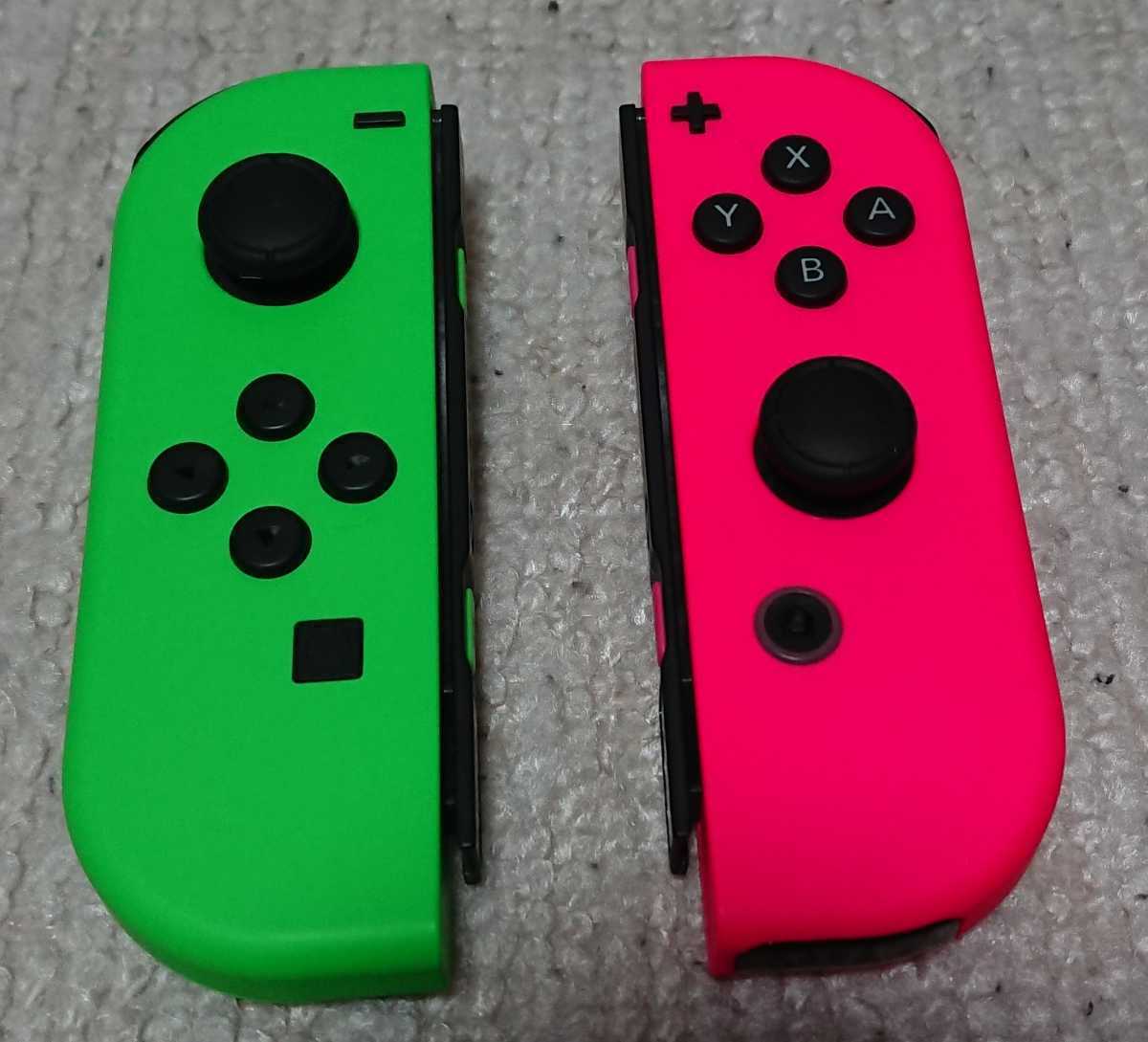 送料無料☆Joy-Con (L) ネオングリーン/ (R) ネオンピンク☆状態良好品☆ニンテンドースイッチ☆NINTENDO SWITCH☆ジョイコン