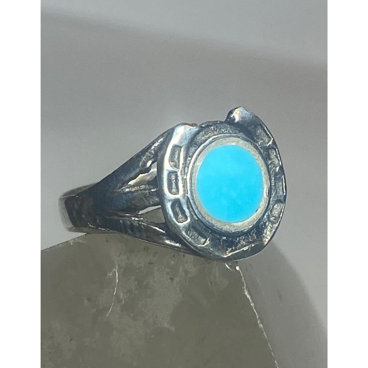 超希少!Navajo Vintage 1940's Turquoise Silver Horseshoe Ring RRL