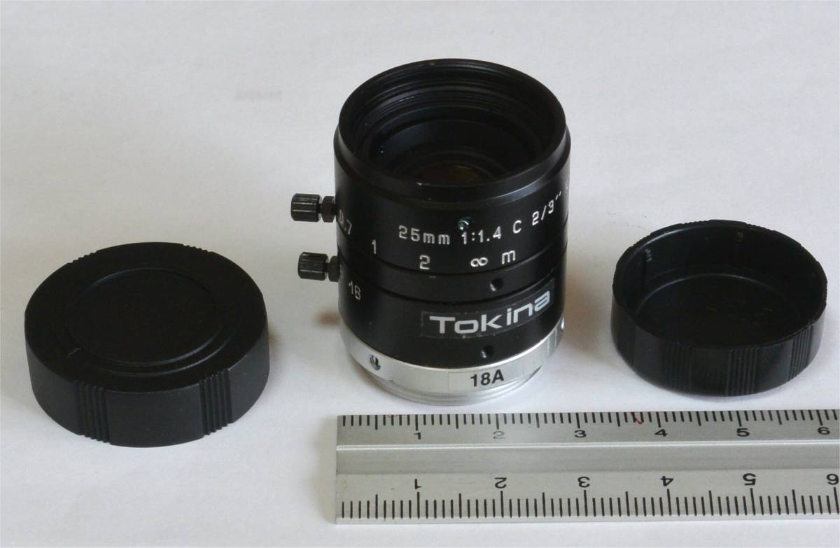 ★ トキナー/Tokina　TC2514-3MPG　25mm F1.4　2/3"　3メガピクセル　300万画素　Cマウント レンズ　TV LENS　ニコン１で_画像1