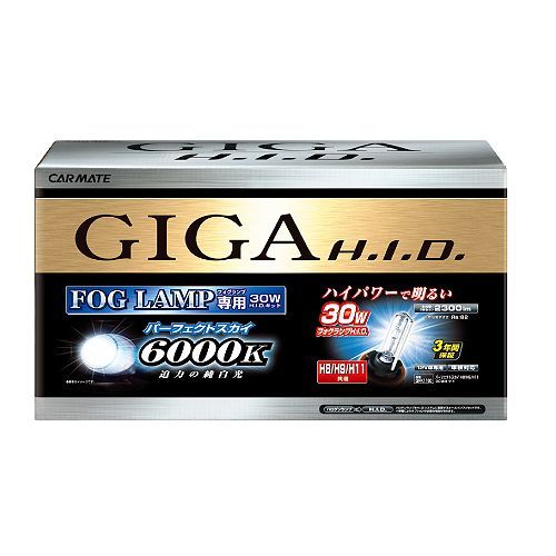 送料無料！ GIGA フォグランプ用HIDコンバージョンキット 6000K パーフェクトスカイ H8/H9/H11【GFK1160】_画像1