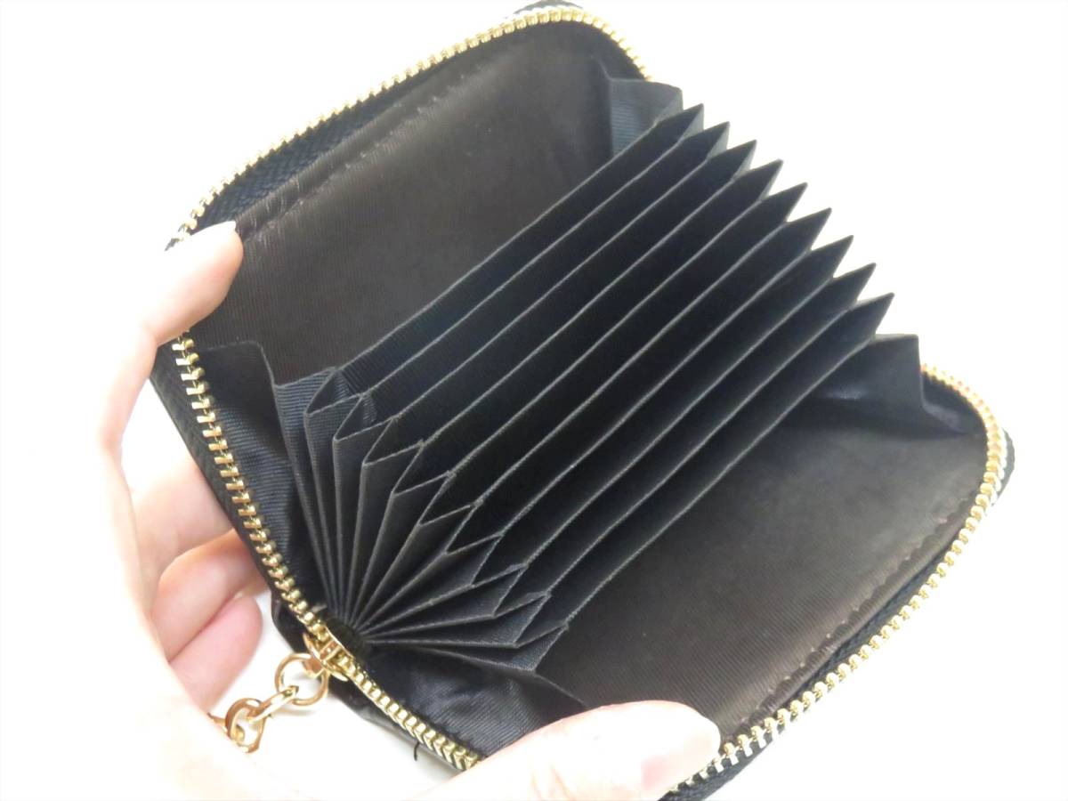  Mini purse black crocodile type pushed . lady's * men's round fastener Zip card inserting PU leather wallet black new goods free shipping 