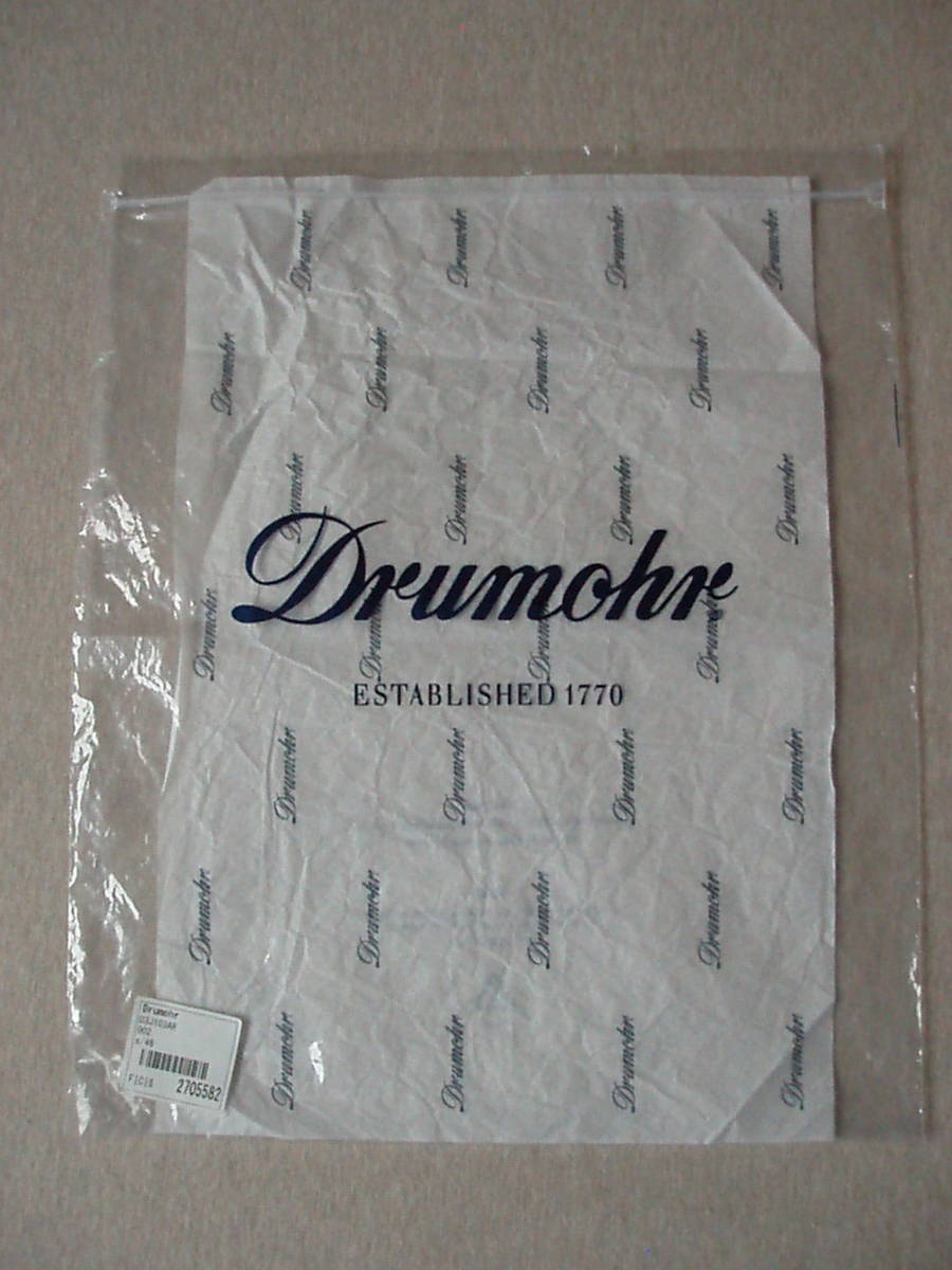  new goods unused [Drumohr] dollar moa rare sack * tag attaching crew neck knitted 46 Italy Italy made Milano milano cotton linen