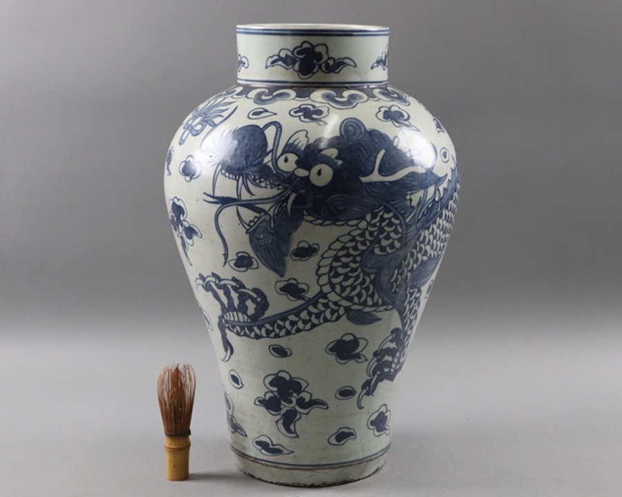 お買得価格 李朝 花瓶 フラワーベース 陶器 染付 インテリア・住まい