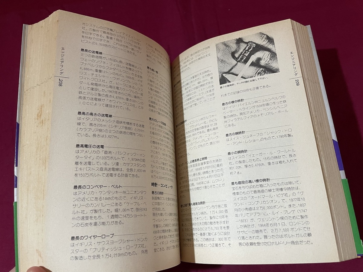 ｊ●　ギネスブック　79年度版　世界記録事典　昭和54年第9刷　講談社　レトロ・アンティーク・コレクション/F29_画像5