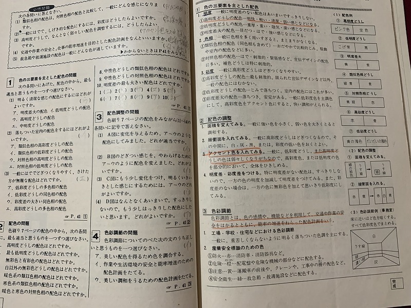 ｓ▲△　難あり　昭和期　美術の整理と研究　昭和40年度版　監修・安藤蕘雄　暁教育図書　解答付き　書き込み有　当時物　/B61_画像6