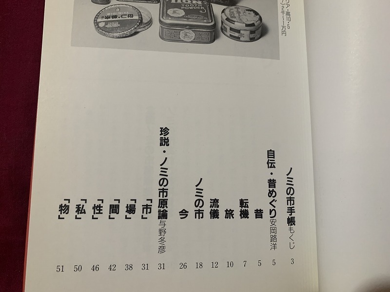 ｓ●○　初版　ノミの市手帳　安岡路洋・与野冬彦 ほか　北辰堂　平成7年2月25日　当時物　コレクション　　/ 　B72_画像3