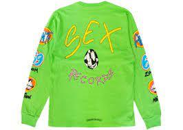 新品 Chrome Hearts Matty Boy Sex Records Crewneck Sweatshirt Citrus F354
