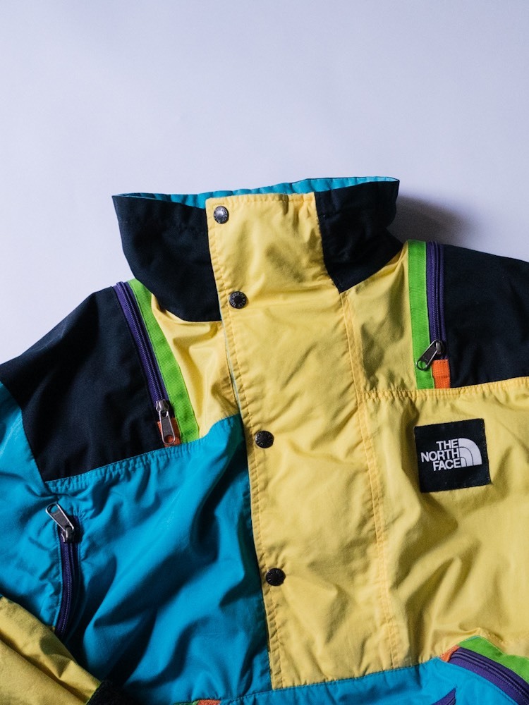 90s The North Face Ski Jacket スキージャケット Vintage 黄色 青 ザ ノースフェイス size S F212