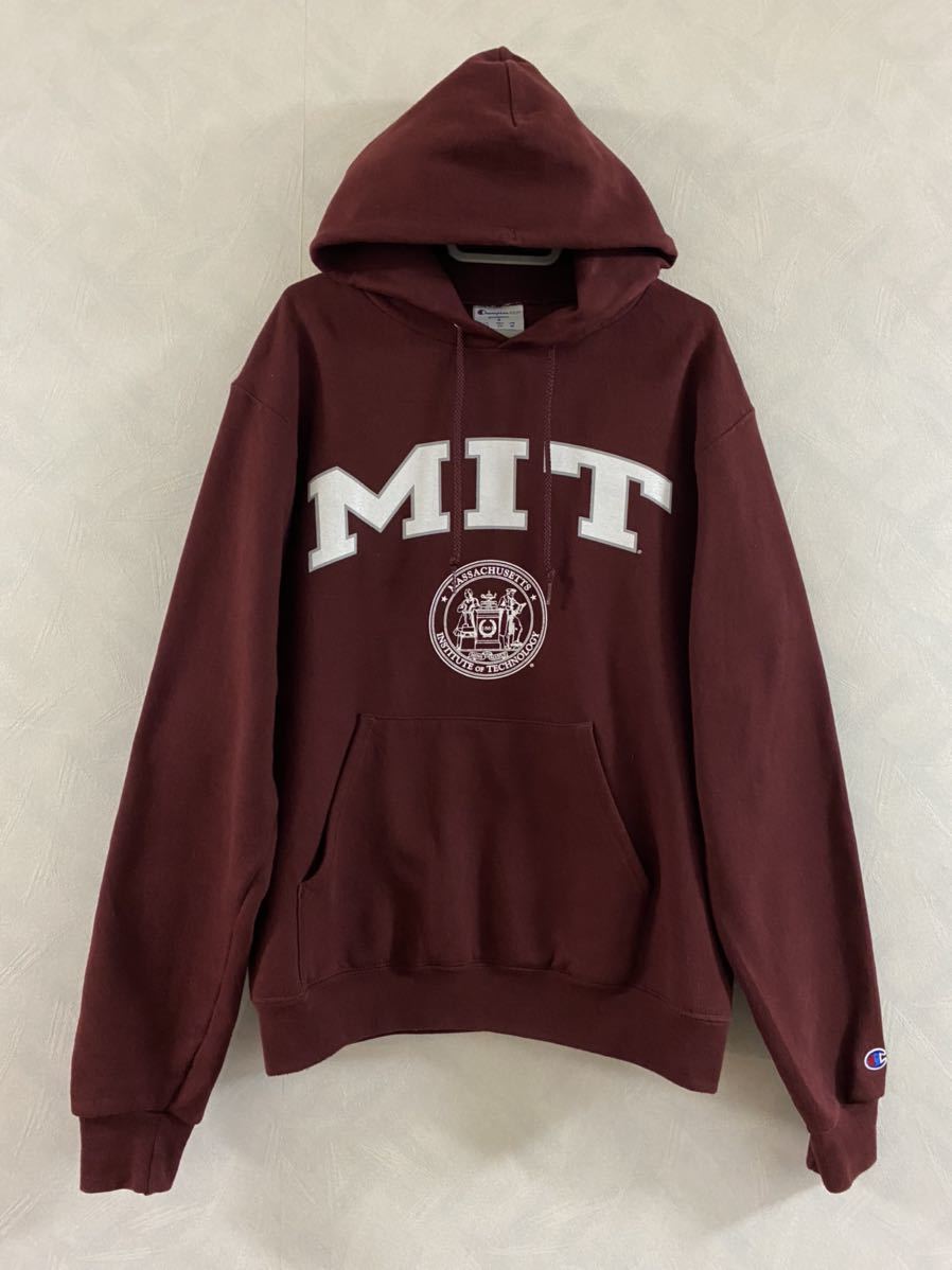 希少 CHAMPION MIT パーカー サイズS マサチューセッツ工科大学 ビンテージ Massachusetts Institute of Technology 古着 チャンピオン 90s