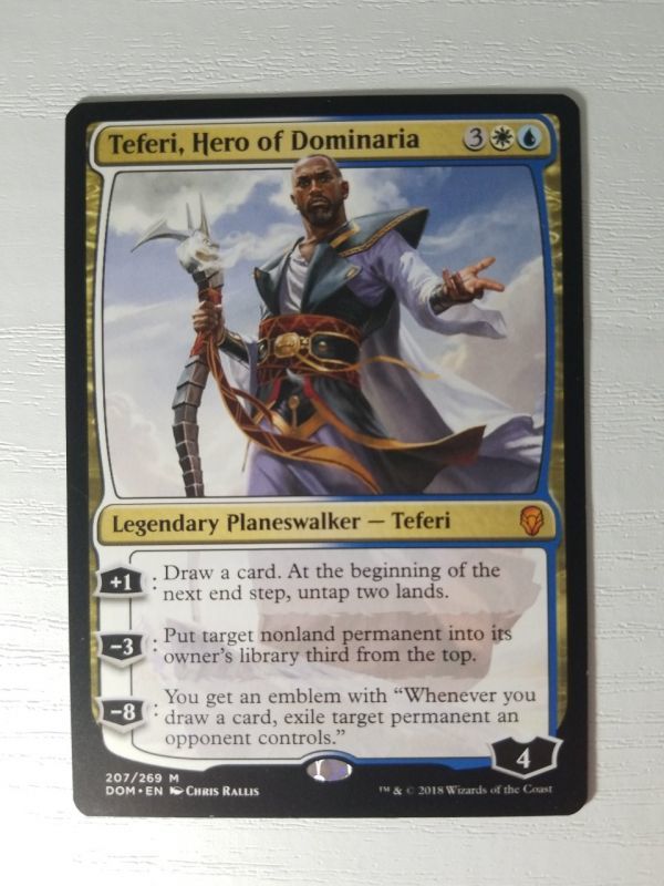 英語 ドミナリアの英雄、テフェリー/Teferi, Hero of Dominaria DOM 1281_画像1
