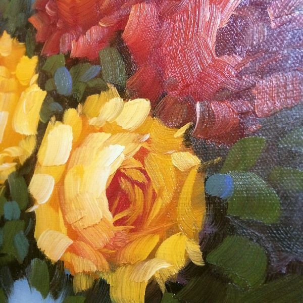 } genuine work guarantee *TANAKA work * autograph oil painting . with autograph * frame * fine art * art * still-life picture * flower vase * art picture * Vintage ornament decoration display 