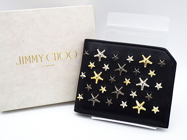 JIMMY CHOO ジミーチュウ スタースタッズ 2つ折り財布 ALBANY LTR