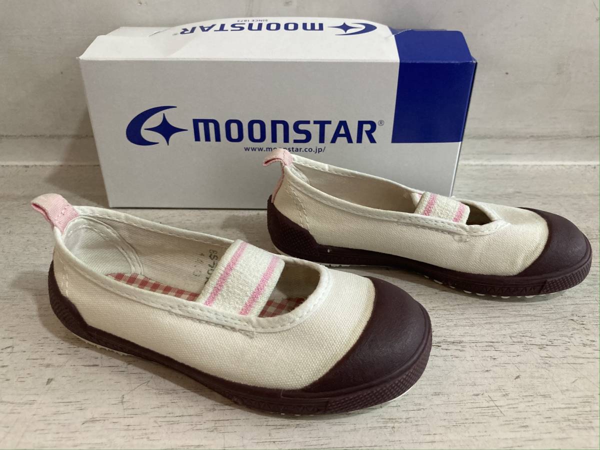 moonstar バイオアルファS ブラウン/ピンク 14cm USED ムーンスター BIOALPHAS BRW/PINK 上履き 上靴 うわばき うわぐつ 室内履き 日本製_画像3