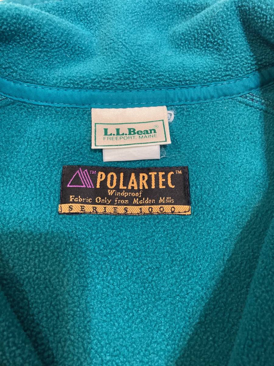 L.L.Bean Women's POLARTEC Fleece Pullover WINDBLOC SERIES 1000 USED エル・エル・ビーン ポーラテック フリース プルオーバー 90s_画像3