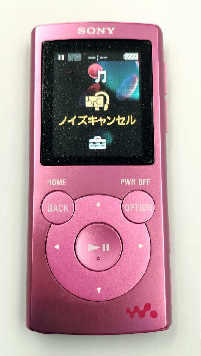 オーディオ機器 ポータブルプレーヤー 本体美品 SONY ソニー WALKMAN NW-E063 4GB ピンク スピーカー付き 
