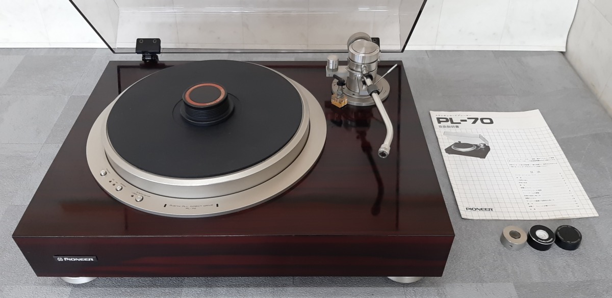 124D36□Pioneer ターンテーブル レコードプレーヤー PL-70 取説付属