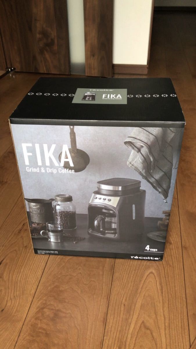 ドリップコーヒーメーカー フィーカrecolte Grind ＆ Drip Coffee Maker FIKA RGD-1ブラック