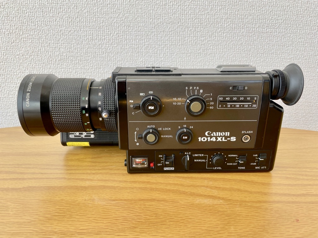 CANON　キャノン　1014XL-S　ZOOM LENS C-8 6.5-65mm 1:1.4 MACRO フィルムカメラ　通電確認　動作未確認　外付けマイク付き　ジャンク_画像4