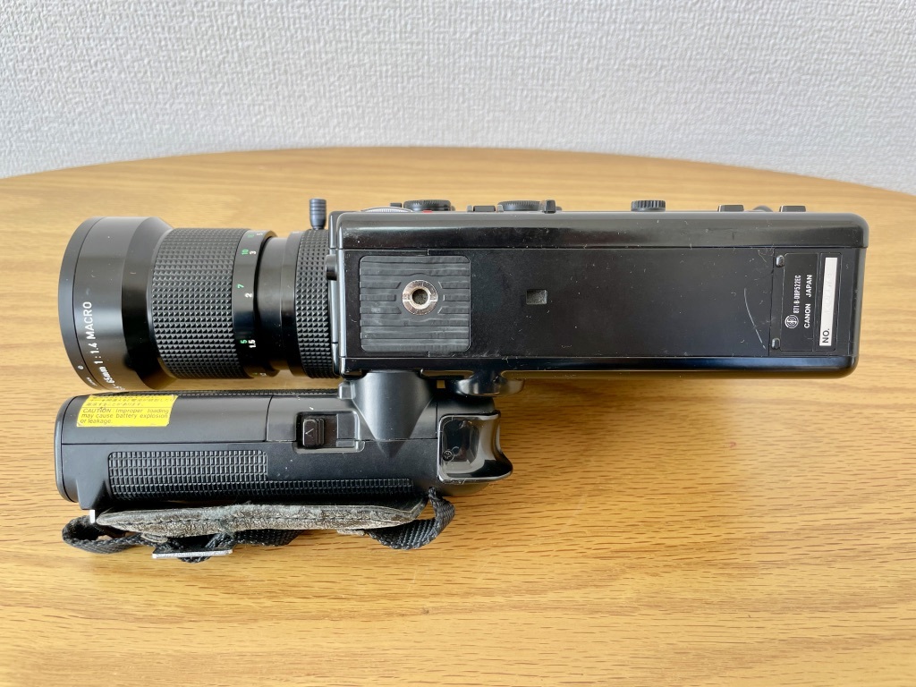 CANON　キャノン　1014XL-S　ZOOM LENS C-8 6.5-65mm 1:1.4 MACRO フィルムカメラ　通電確認　動作未確認　外付けマイク付き　ジャンク_画像9