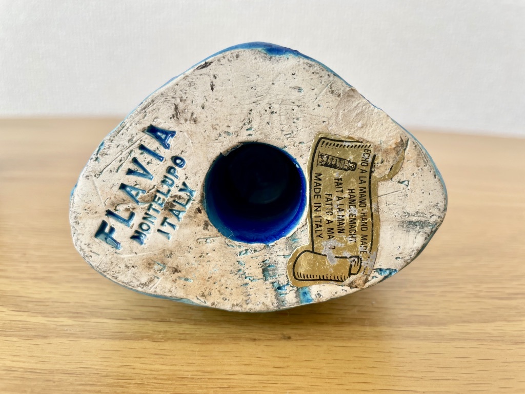 希少　FLAVIA　フラビア　羊　フクロウ　陶器　置物　インテリア雑貨　イタリア製　ヴィンテージ　中古_画像4