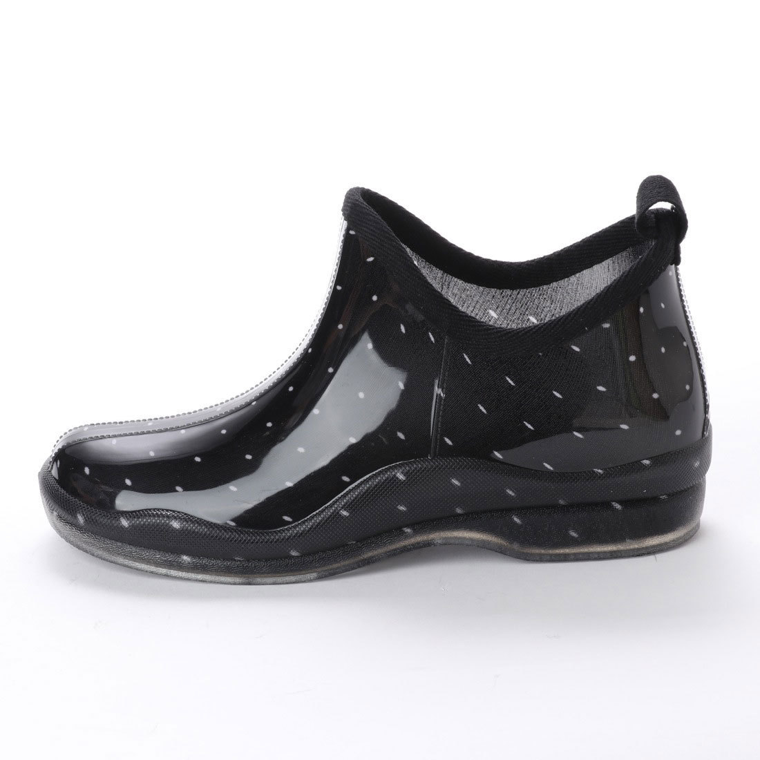 [ new goods unused ] rain boots Short S dot black 16029