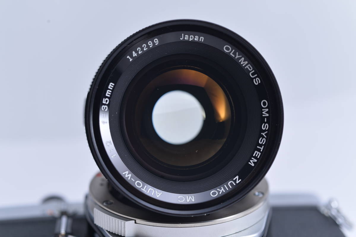 #1008 OLYMPUS OM-1 MC auto-w 35mm F2 オリンパス 広角レンズ付き 一眼レフフィルムカメラ_画像7